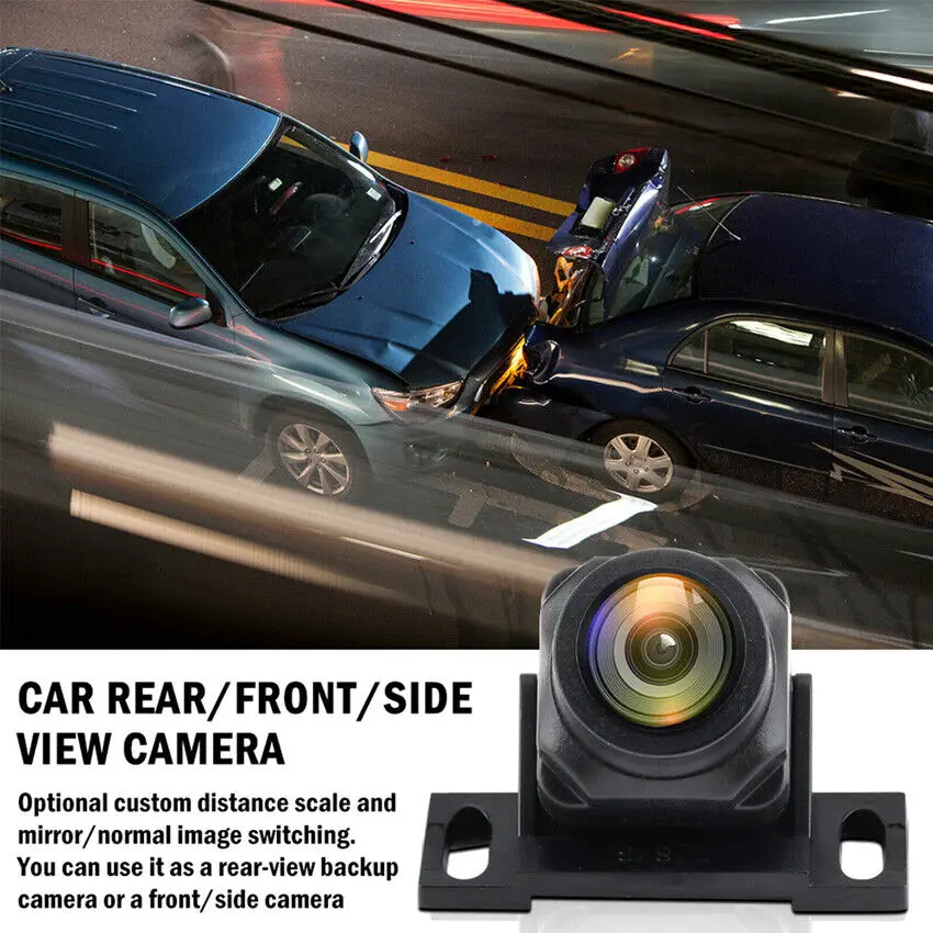 Car Backup Camera - Wide Angle Waterproof Rear View Camera for Vehicles 12-24V - Parking Reverse Assist for Truck, SUV, RV, Pickup - Universal Fit - RCA Video Cable
