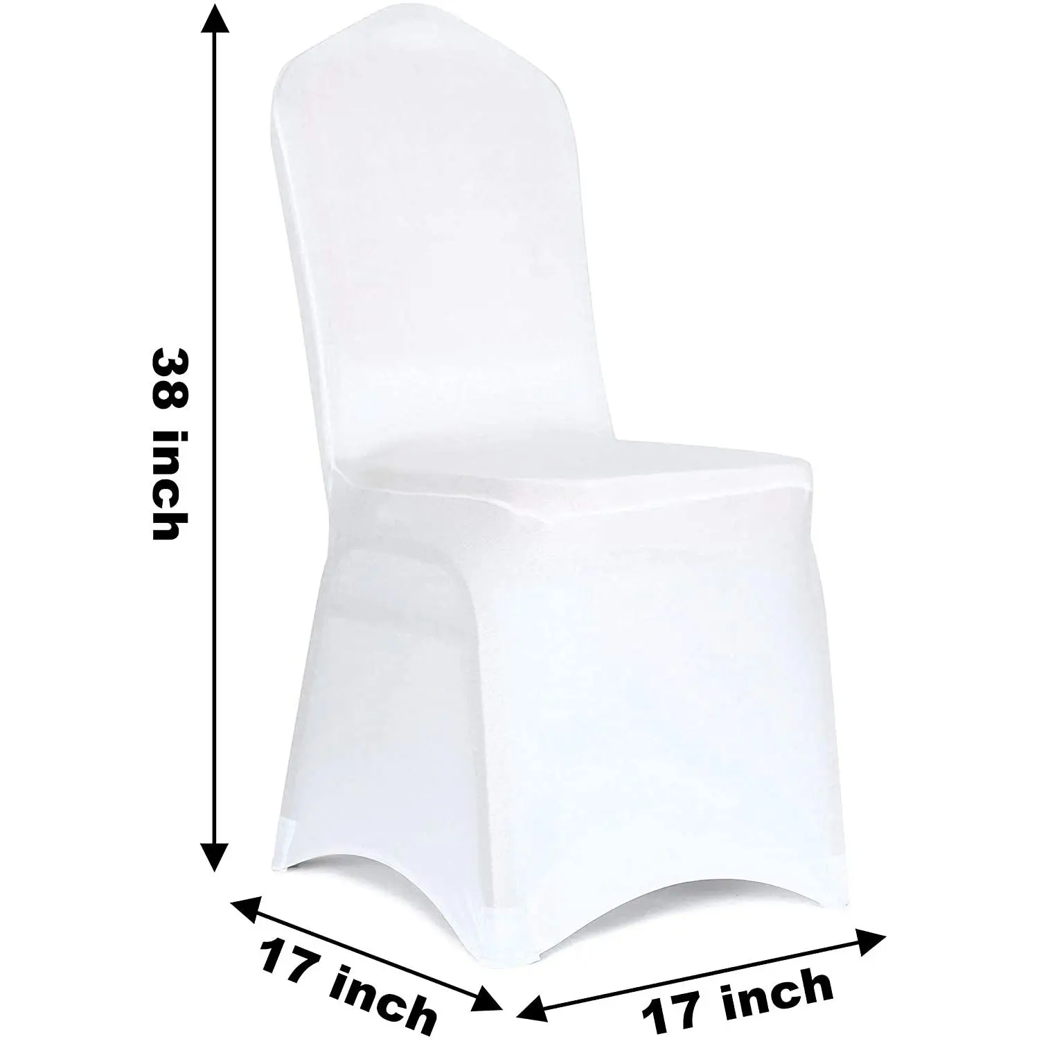 READOR 100pcs Stretch White Chair Slipcover Party Banquet Wedding Spandex Chair Covers for Events