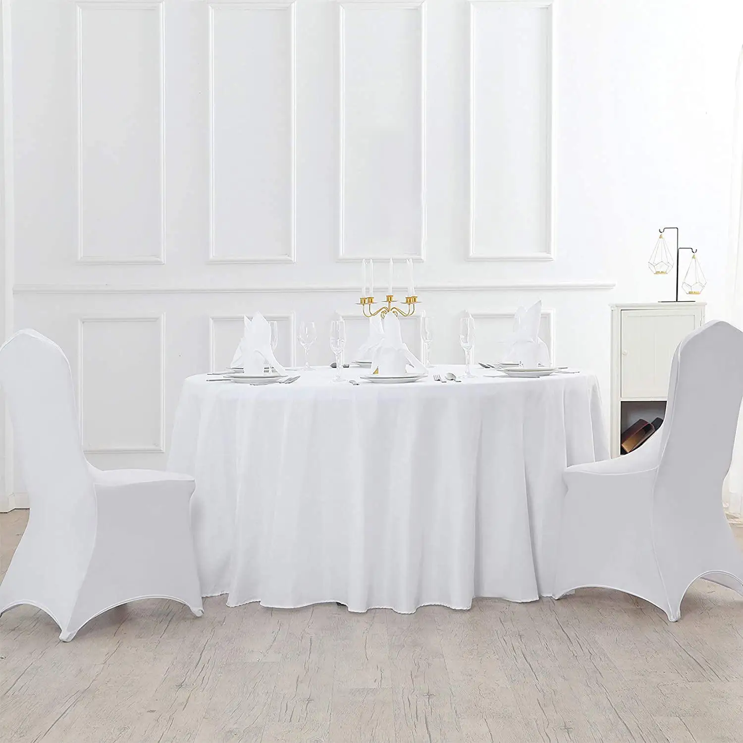READOR 100pcs Stretch White Chair Slipcover Party Banquet Wedding Spandex Chair Covers for Events