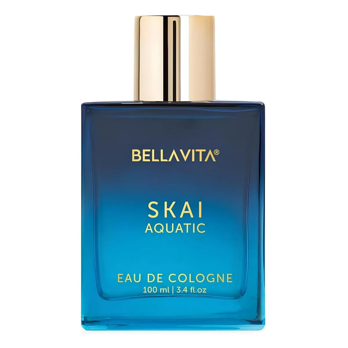 Bella Vita Skai Aquatic Eau de Cologne 100ml/3.38fl.oz | Citrus Marine Mint Lavender Cedarwood Fresh Aquatic Men Perfume