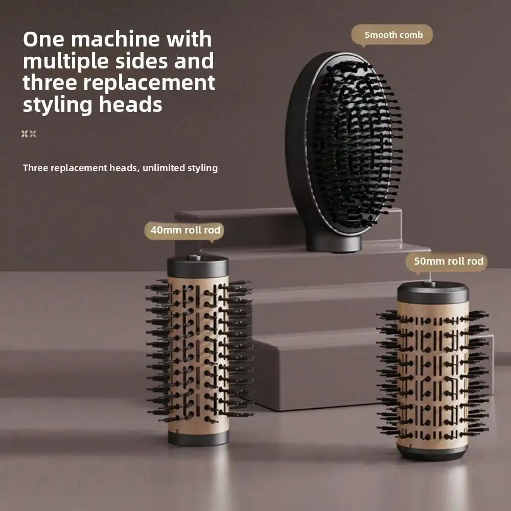 Multifunctional Hot Air Comb Curling Iron, Three-In-One Hair Changing Hairdressing Comb, Electric Hair Dryer Comb, Curling And Straightening Dual-Purpose