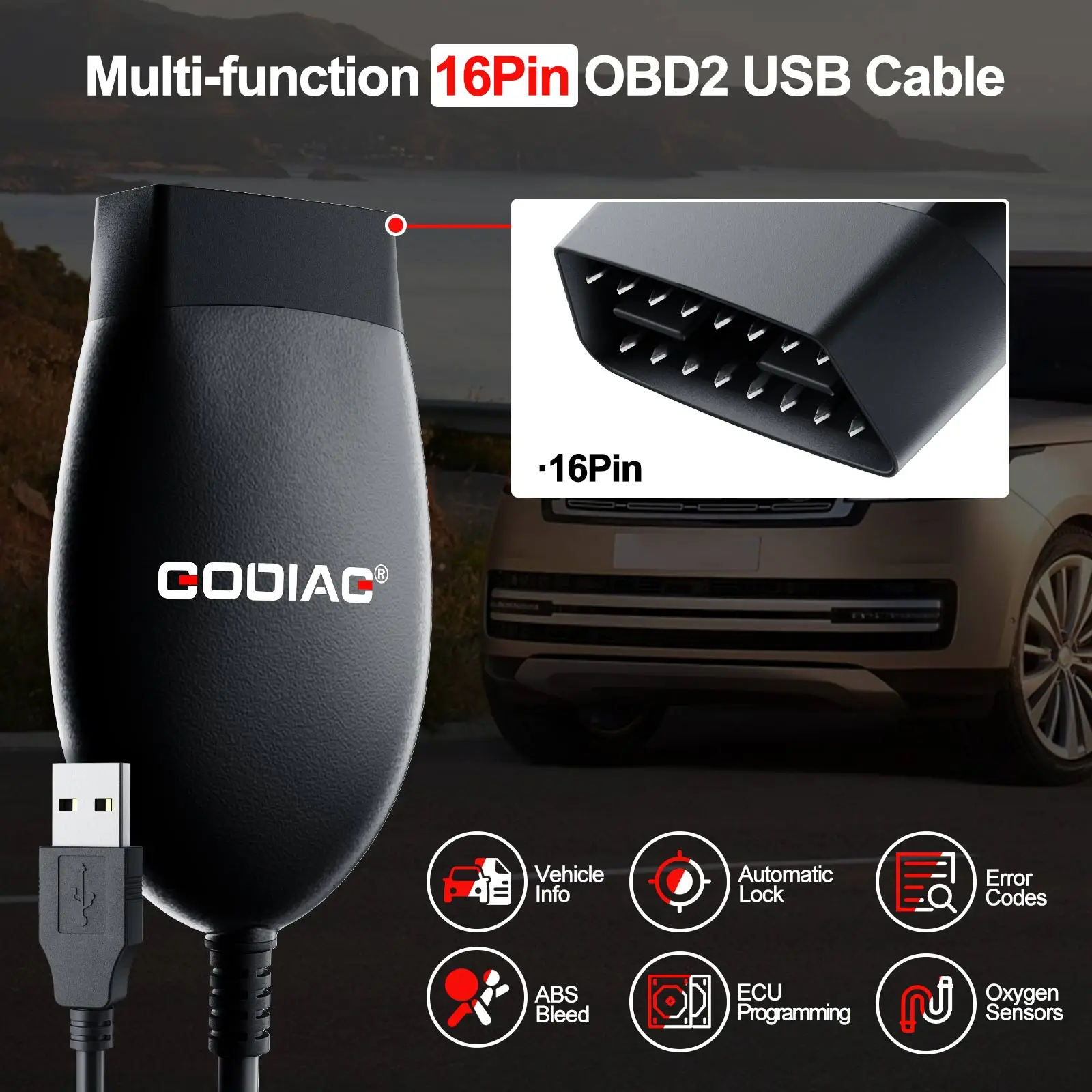 GODIAG GD101 GD 101 J2534 Compatible with J2534 Passthru & ELM327 Diagnose J1979 Compatible Vehicles Switch Mode Automatically