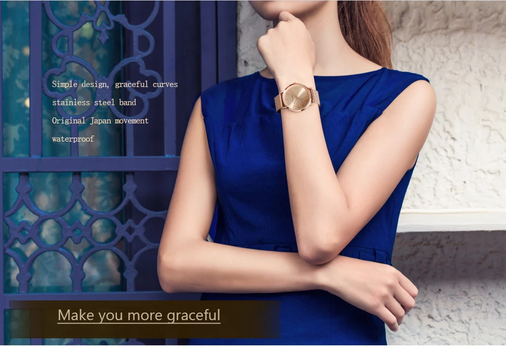 HANNAH MARTIN Leisure Top Brand Hot Selling Original Quartz Watch Women Simple Elegant Steel 36mm Japanese Movement Clock Banquet Matching & Work Watches Ladies Quartz Movement Original Ladies WatchLocal Watch Women Mesh with Clock