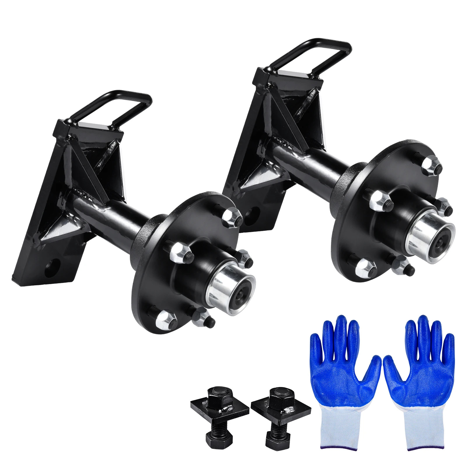 2 Pack Shipping Container Wheels Kit 5 X 5.5 Lug 8800LB Bolt On Wheels Fit for Shipping Container Hub and Spindle Kit