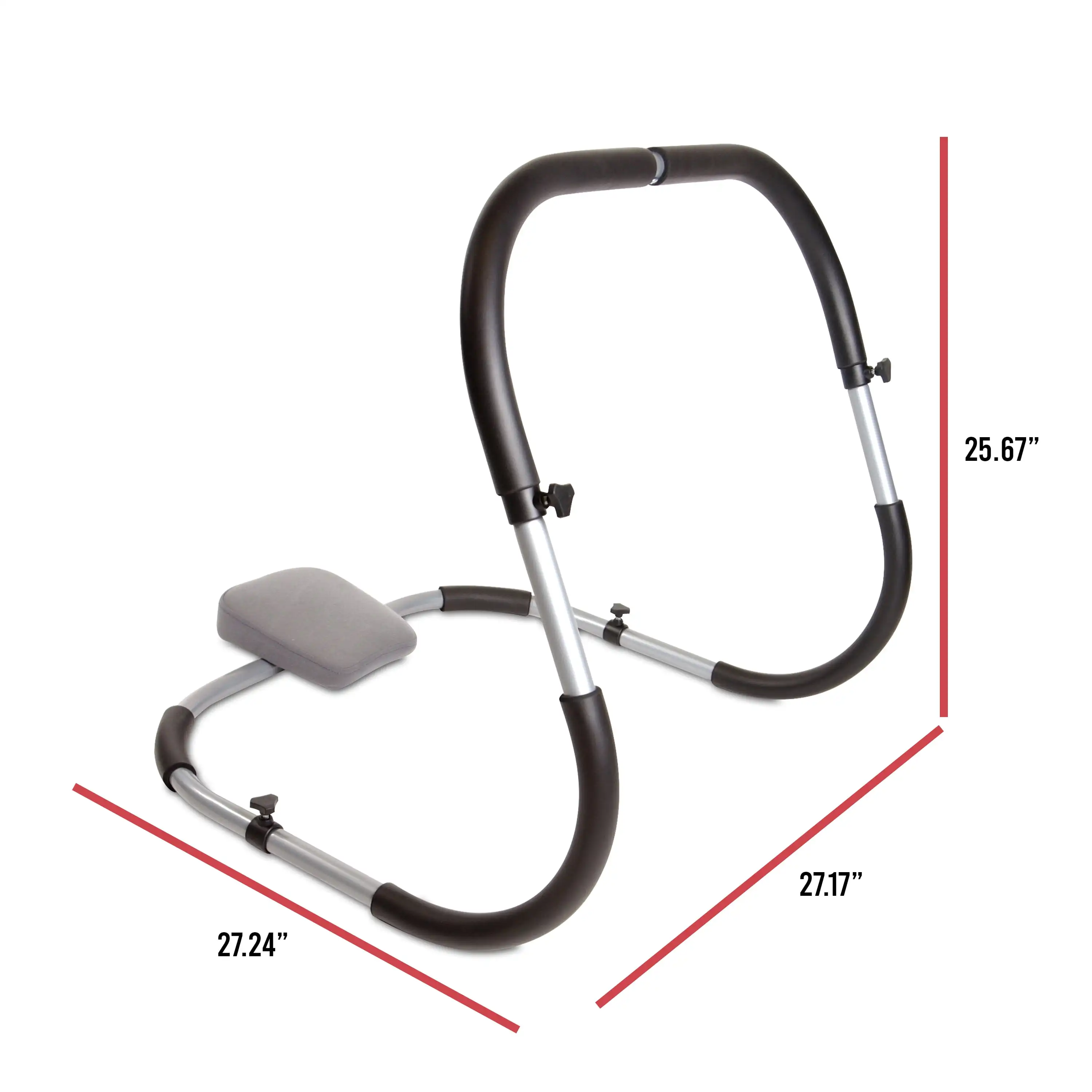 Barbell Ab Exerciser for Core Strength Training and Muscle Toning at Home or Gym