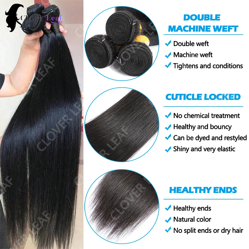 26 inch 12A Straight Human Hair Bundles 1/3/4 Pcs Virgin Hair Brazilian Raw Hair Bundles 100% Human Hair Extensions Raw Hair Bundles Natural Black Color 12-40 Inches Straight Human Hair Bundles Smooth Tender Ideal Tangle Free No Shedding For Daily Wear