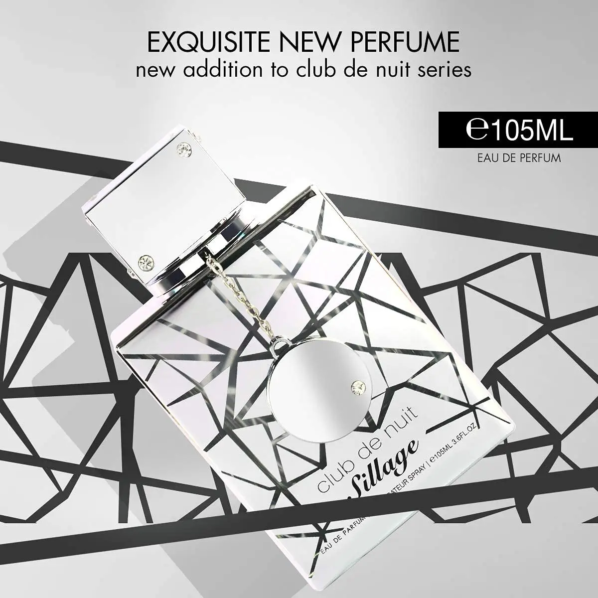 Armaf Club De Nuit Sillage Eau De Parfum Spray for Unisex – Fresh Citrus Aromatic & Woody Musk Scent, Bergamot, Black Currant, Violet & Sandalwood, Long-Lasting Fragrance, Perfect Gift, 3.6 Fl oz / 105 ml