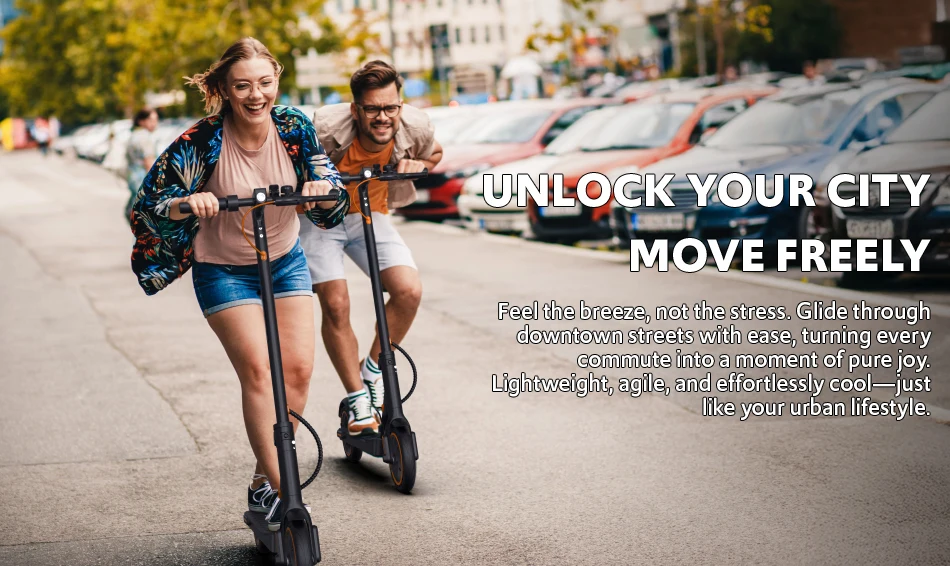 Electric Scooters for Adults, Max 19 Miles and 19 MPH 350W Foldable E Scooter with Side Light & APP