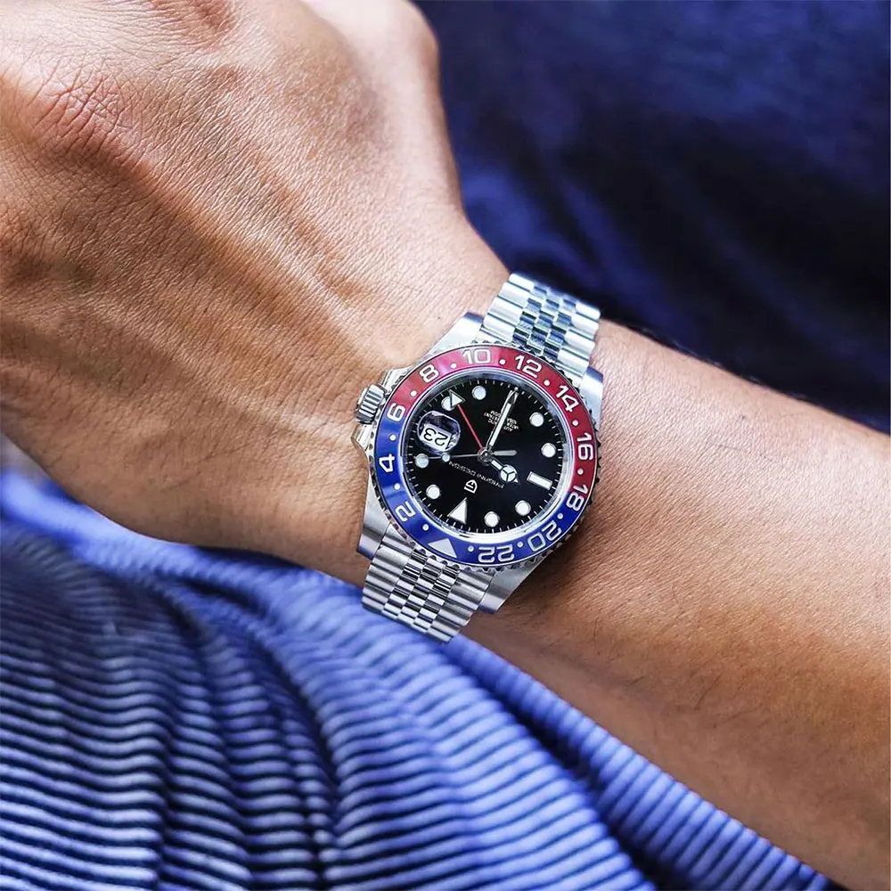 PAGANI DESIGN New 1662 Men Watch GMT Mechanical Wristwatch 40mm Automatic Watch for Men's Stainless Steel Waterproof Watches Man