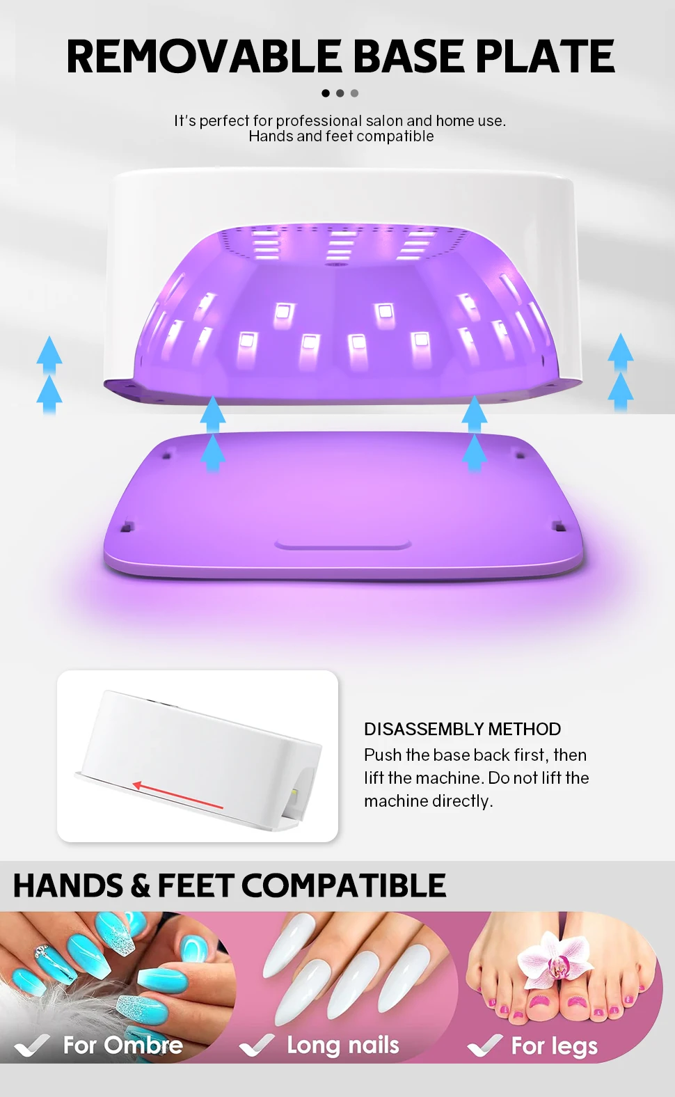 30LEDS Rechargable UV LED Nail Lamp Dryer With HD Display Smart Nail Drying Lamp for Fast Dry Curing All Gel Nail Polish Manicure Tools
