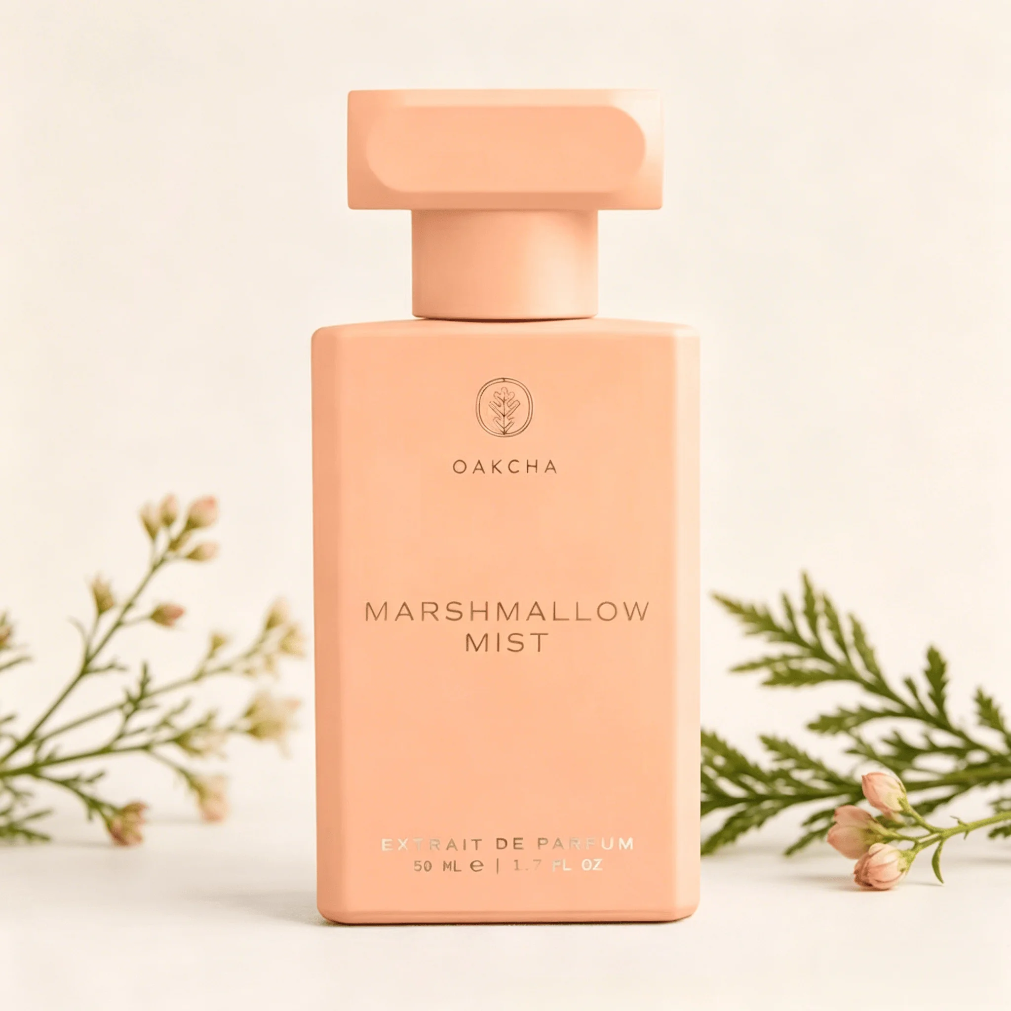 OAKCHA Marshmallow Mist Extrait De Parfum For Women Airy Marshmallow Cream Vanilla Soft Musk Gentle Cozy Aroma All Day Wear Compact 50ml Travel Bottle Perfect Valentine Birthday Girly Perfume Gift for Ladies