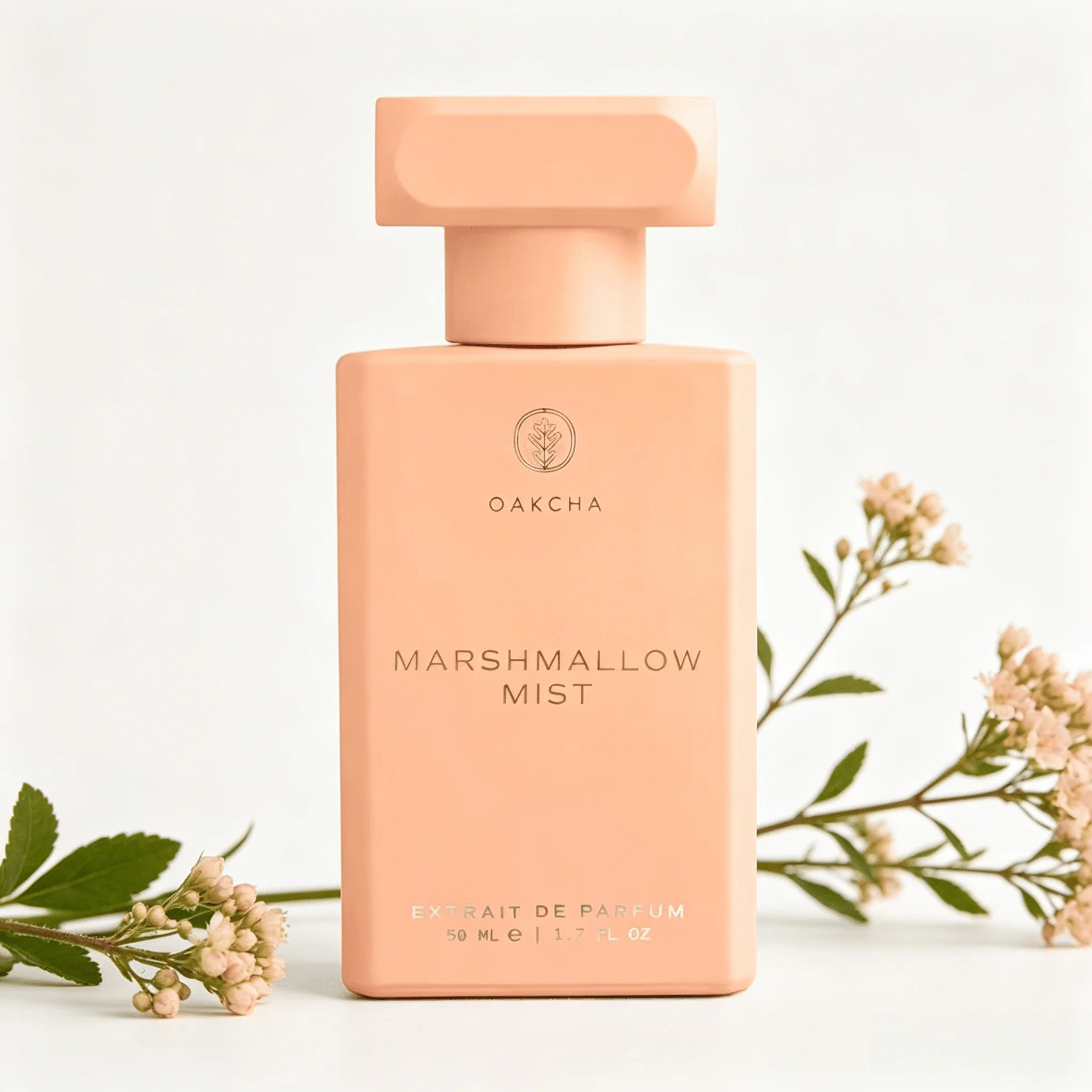 OAKCHA Marshmallow Mist Extrait De Parfum For Women Airy Marshmallow Cream Vanilla Soft Musk Gentle Cozy Aroma All Day Wear Compact 50ml Travel Bottle Perfect Valentine Birthday Girly Perfume Gift for Ladies