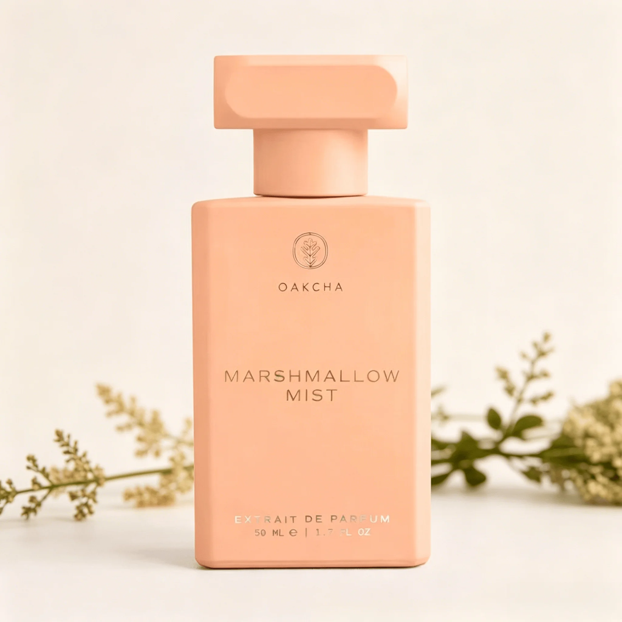 OAKCHA Marshmallow Mist Extrait De Parfum For Women Airy Marshmallow Cream Vanilla Soft Musk Gentle Cozy Aroma All Day Wear Compact 50ml Travel Bottle Perfect Valentine Birthday Girly Perfume Gift for Ladies