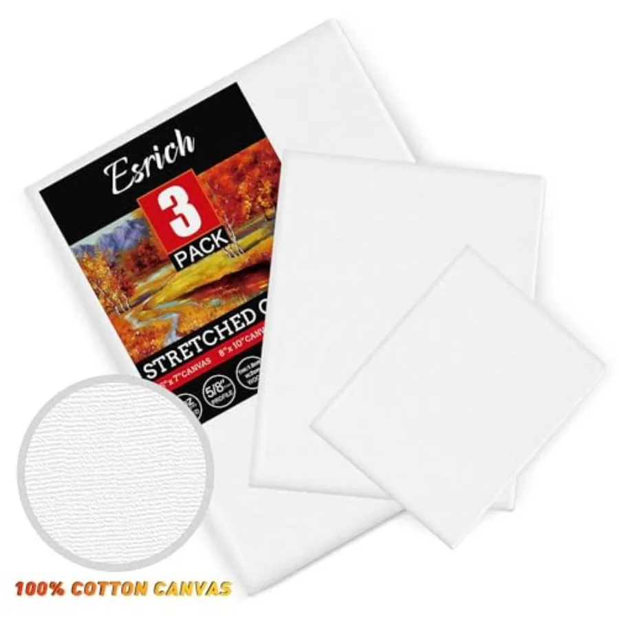 Canvases for Painting with Multi Pack 11x14, 5x7, 8x10, Painting Canvas for Oil and Acrylic Paint
