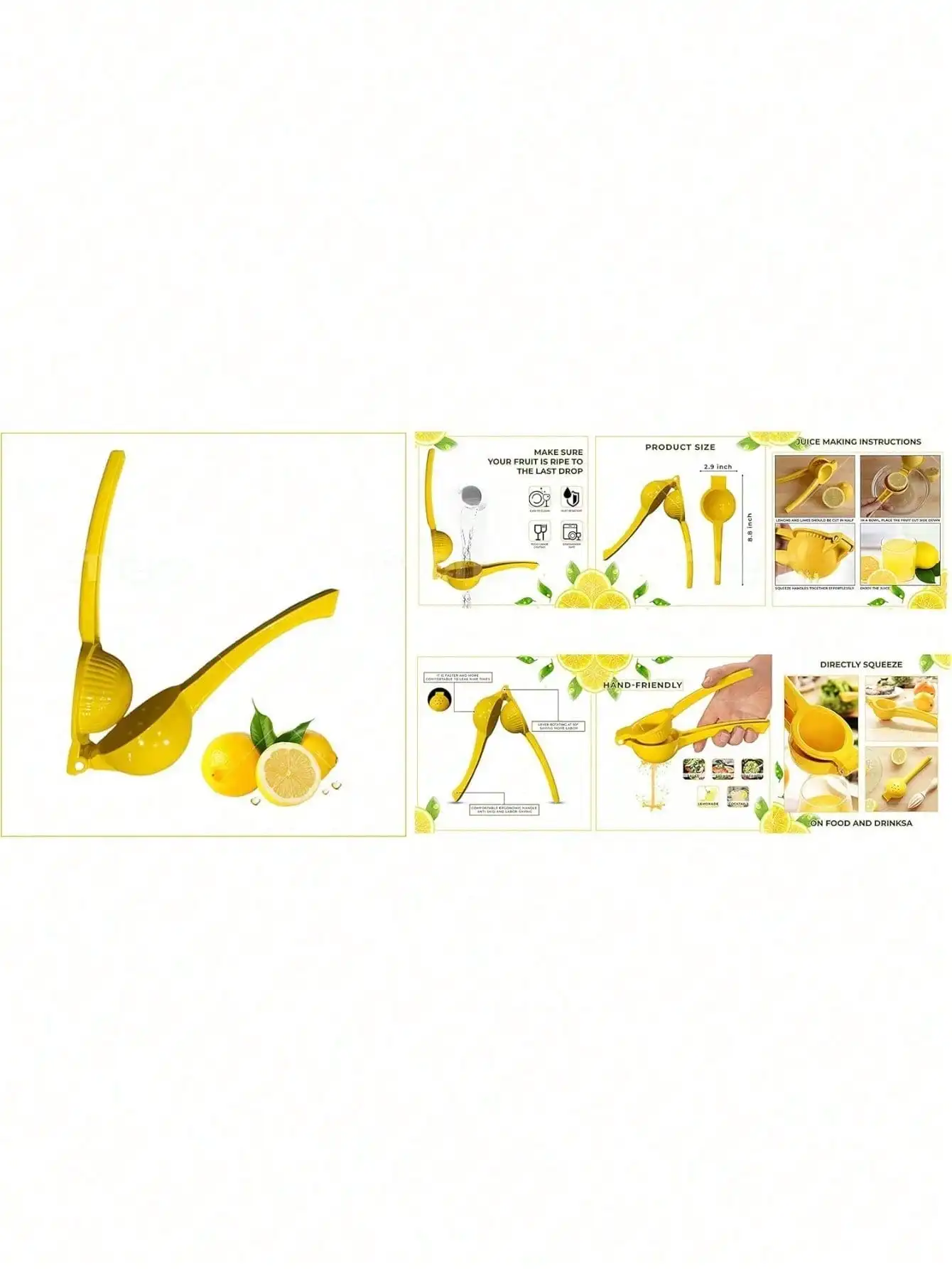 1pc Lemon Squeezer Manual Fruit Juicer Household Kitchen Juice Tool Lemon Squeezer