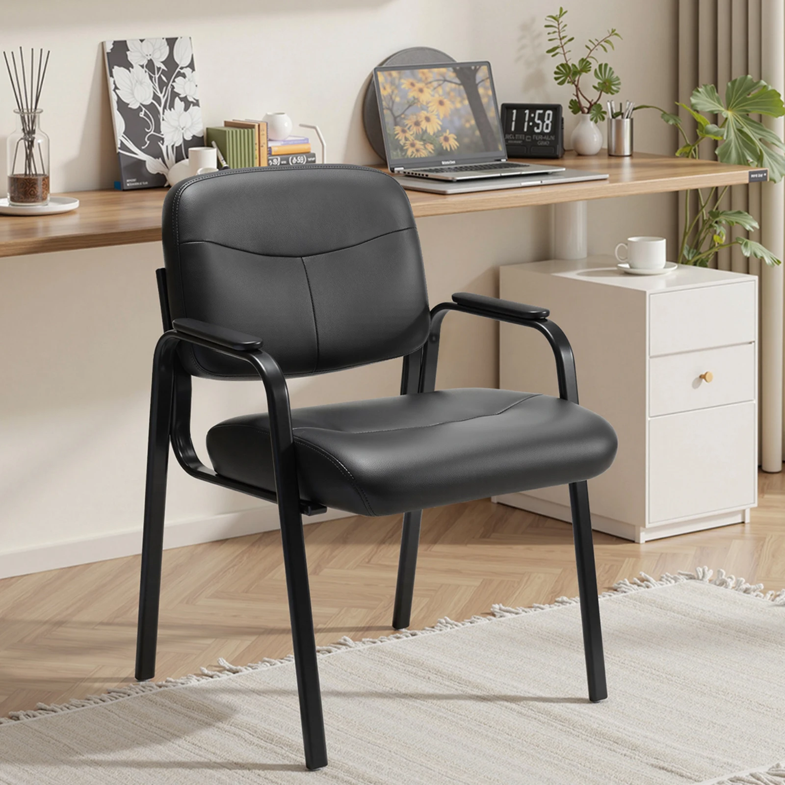 MCQ Waterproof PU Leather Office Chair Ergonomic Thickened Lumbar Support and Durable Steel Structure Chair For Office