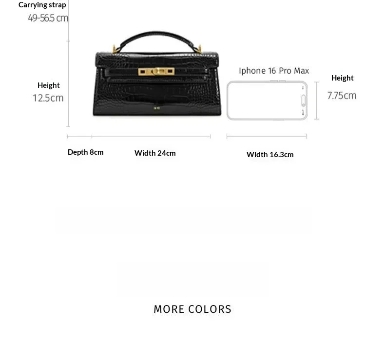 JW PEI Noor Mini Leather Top Handle Handbag Women's Crocodile Embossed Crossbody Purse Elegant Luxury Style Satchel Shoulder Bag