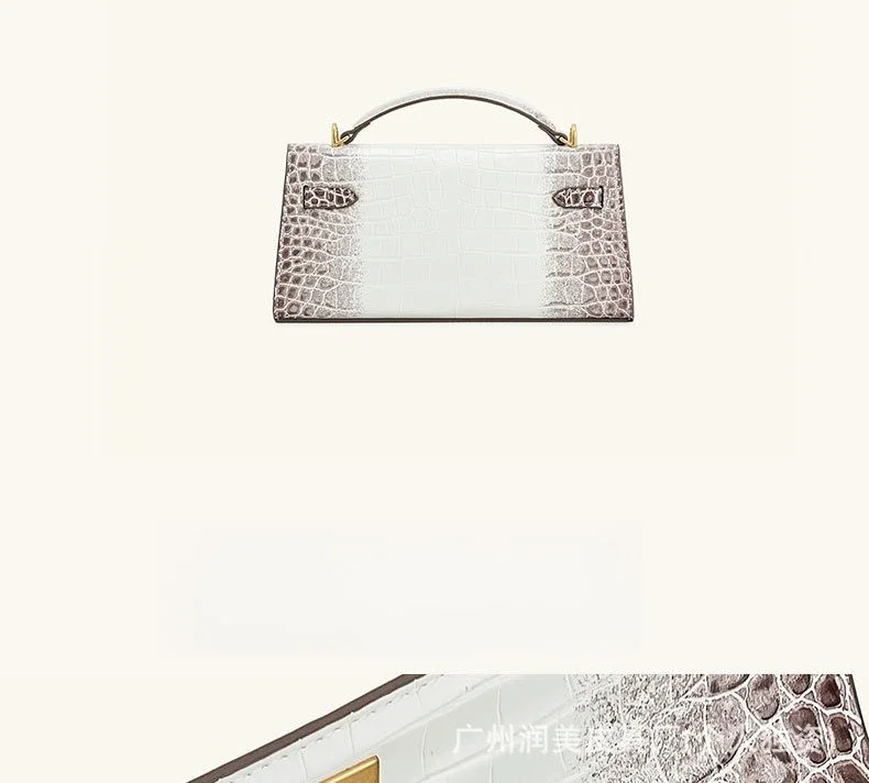 JW PEI Noor Mini Leather Top Handle Handbag Women's Crocodile Embossed Crossbody Purse Elegant Luxury Style Satchel Shoulder Bag