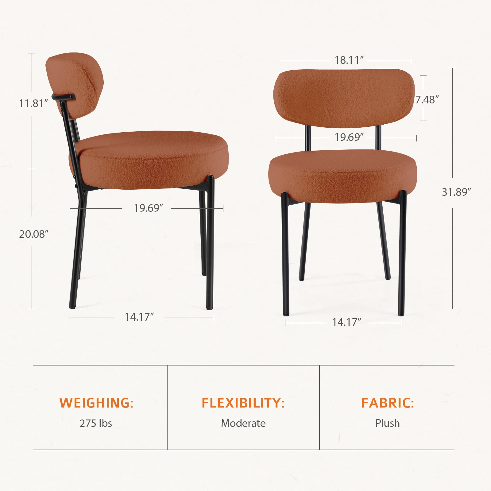 MCQ Modern Plush Ergonomic Office Chair Metal Frame Soft Cushion Lumbar Support High Backrest Heavy Capacity For Office