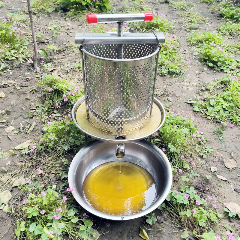 Premium Stainless Steel Honey Press - Manual Beekeeping Tool For Easy Honey & Wax Extraction, No Batteries Required