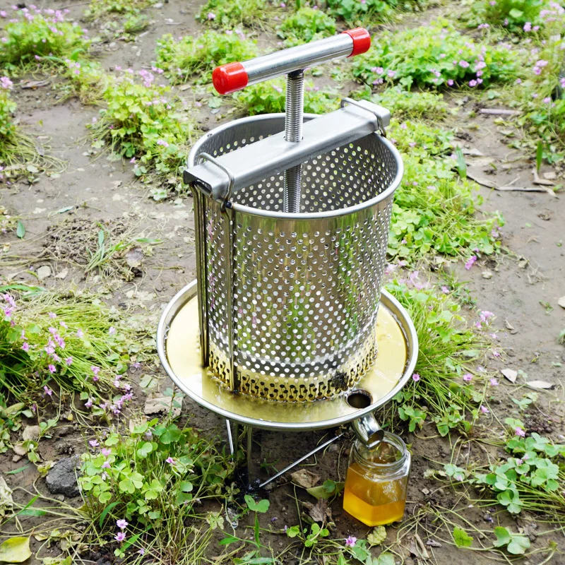Premium Stainless Steel Honey Press - Manual Beekeeping Tool For Easy Honey & Wax Extraction, No Batteries Required