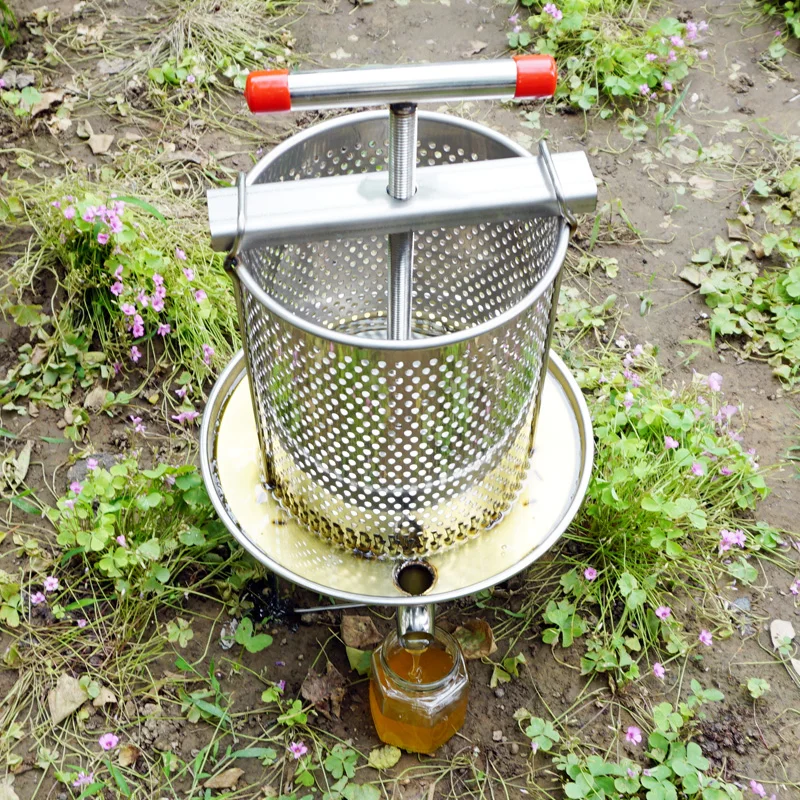 Premium Stainless Steel Honey Press - Manual Beekeeping Tool For Easy Honey & Wax Extraction, No Batteries Required