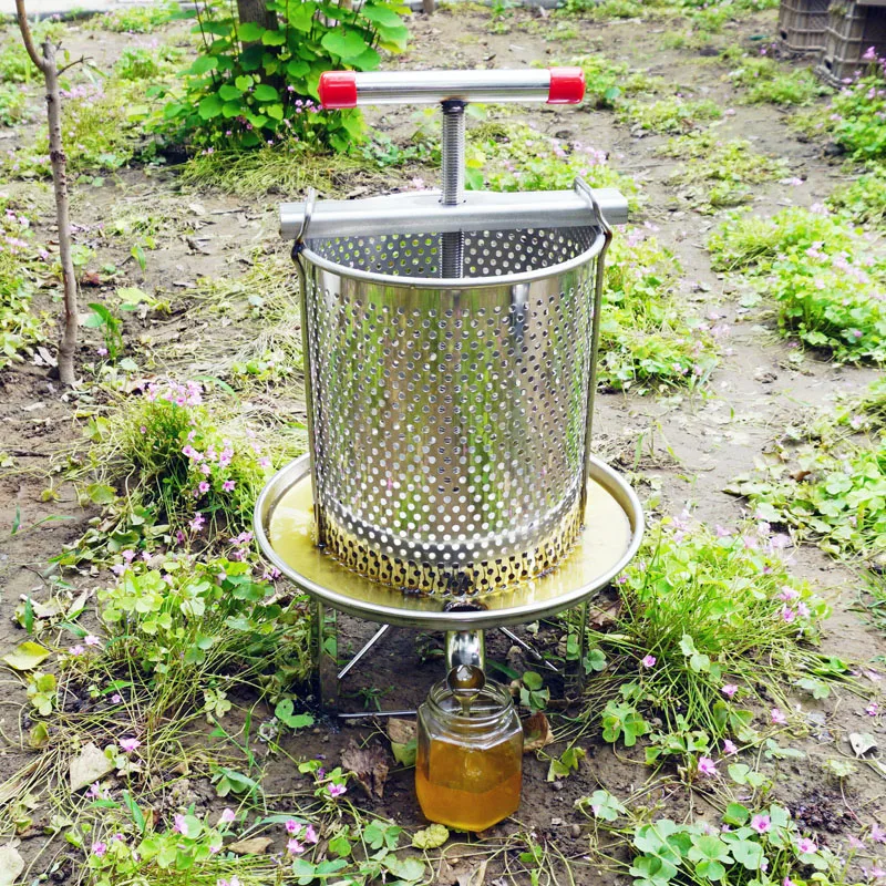 Premium Stainless Steel Honey Press - Manual Beekeeping Tool For Easy Honey & Wax Extraction, No Batteries Required