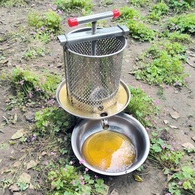 Premium Stainless Steel Honey Press - Manual Beekeeping Tool For Easy Honey & Wax Extraction, No Batteries Required