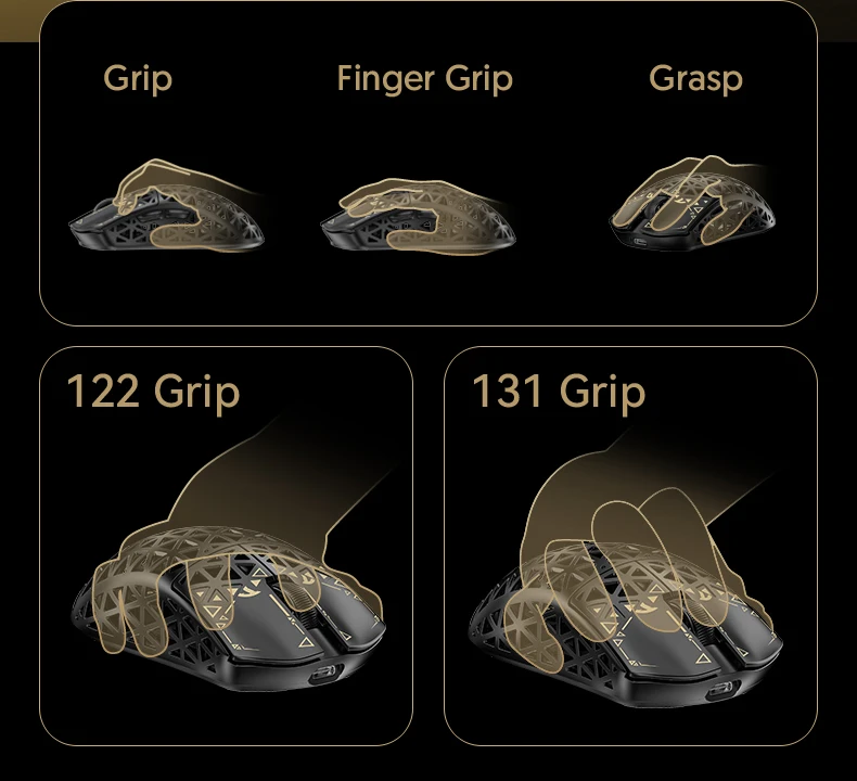 ATTACK SHARK R5 Ultra Carbon Fiber Wireless Gaming Mouse ,39g SUPERLIGHT , 8K Polling Rate, PAW3950MAX Sensor (42000 DPI),
