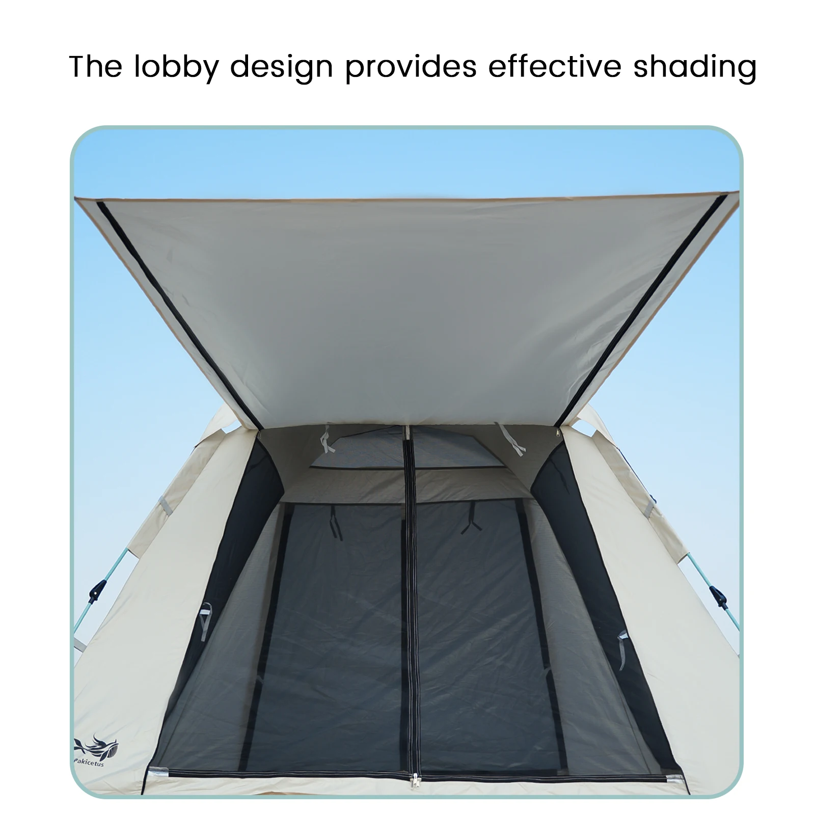 PAKICETUS 1-3 Person Pop Up Camping Tent, 60s Quick Setup, Double Doors, Spacious Interior, Upgraded Ventilation, Portable Carry Bag for Outdoor Backpacking Car Camping