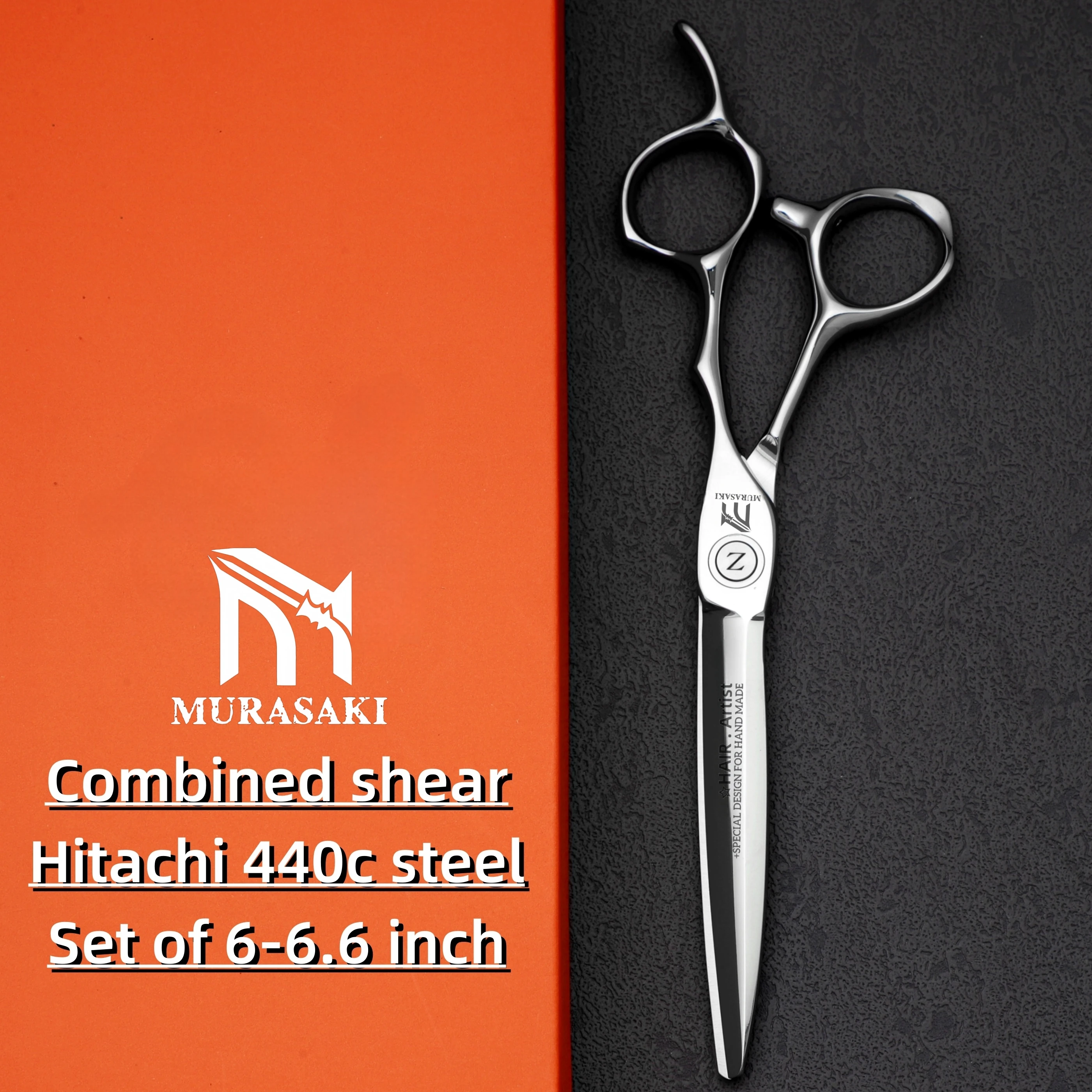 Professional Hairdressing Scissors,Hitahi 440C Steel Thinning Shears,Set of 6.0-6.5 Inches Hair Cutting Tools,Sharp and Durable