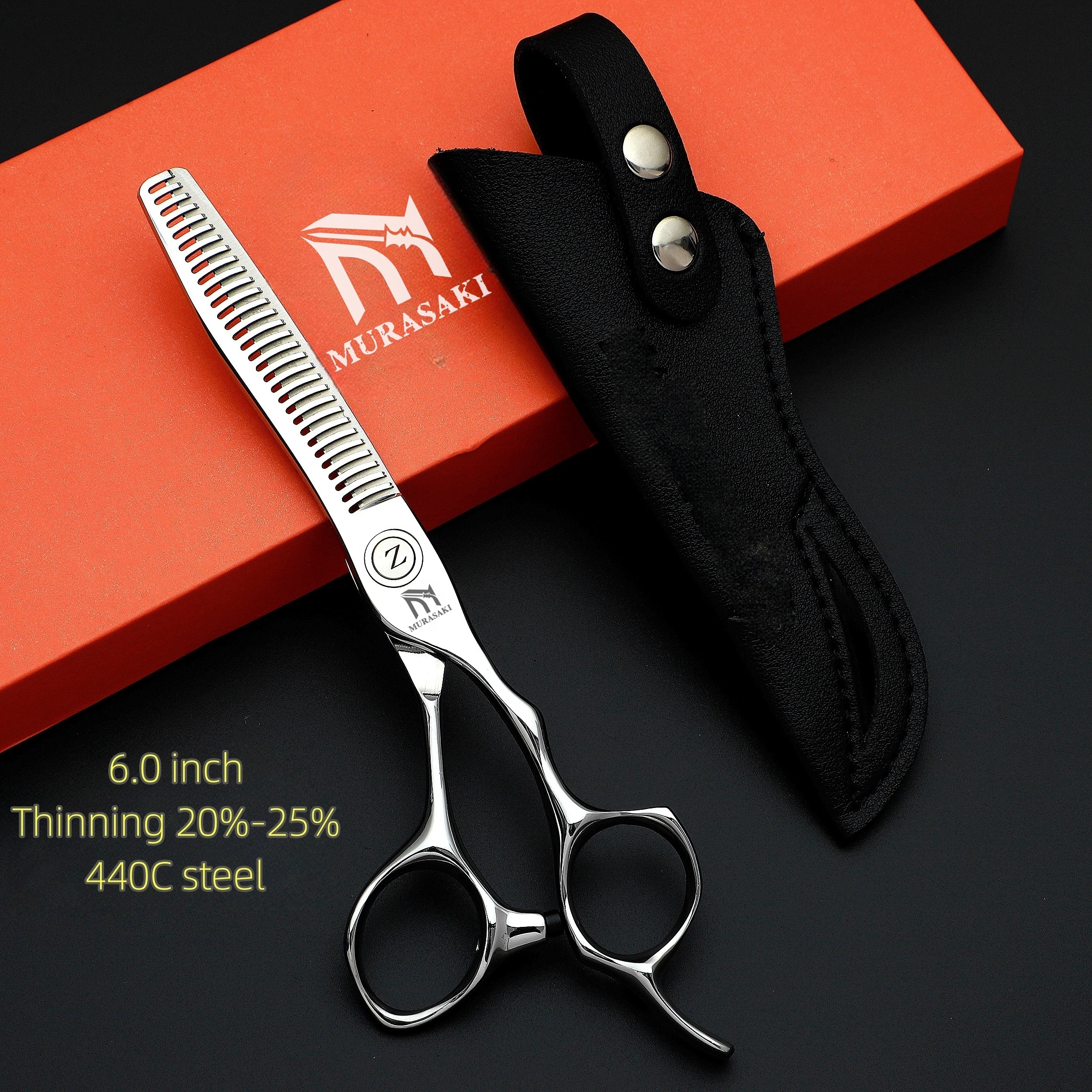 Professional Hairdressing Scissors,Hitahi 440C Steel Thinning Shears,Set of 6.0-6.5 Inches Hair Cutting Tools,Sharp and Durable