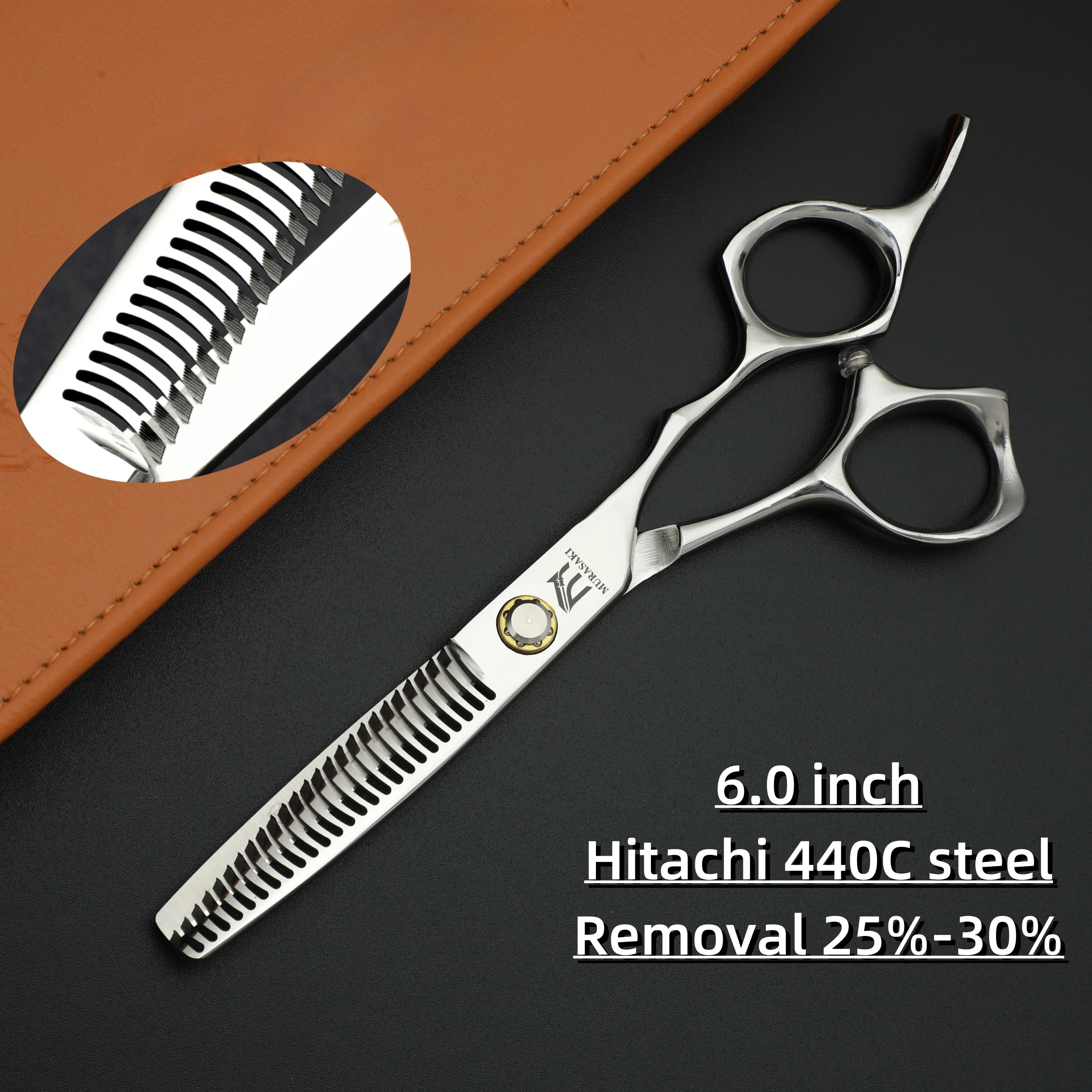 Professional Hairdressing Scissors,Hitahi 440C Steel Thinning Shears,Set of 6.0-6.5 Inches Hair Cutting Tools,Sharp and Durable