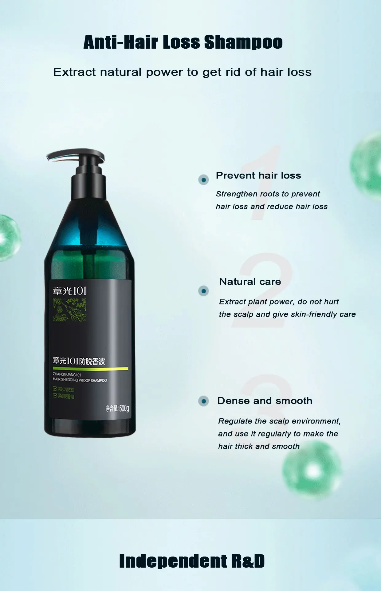 ZHANGGUANG 101 500G Anti Hair Loss Shampoo Repair Damaged Hair Smooth Hair Nourishing Conditioner