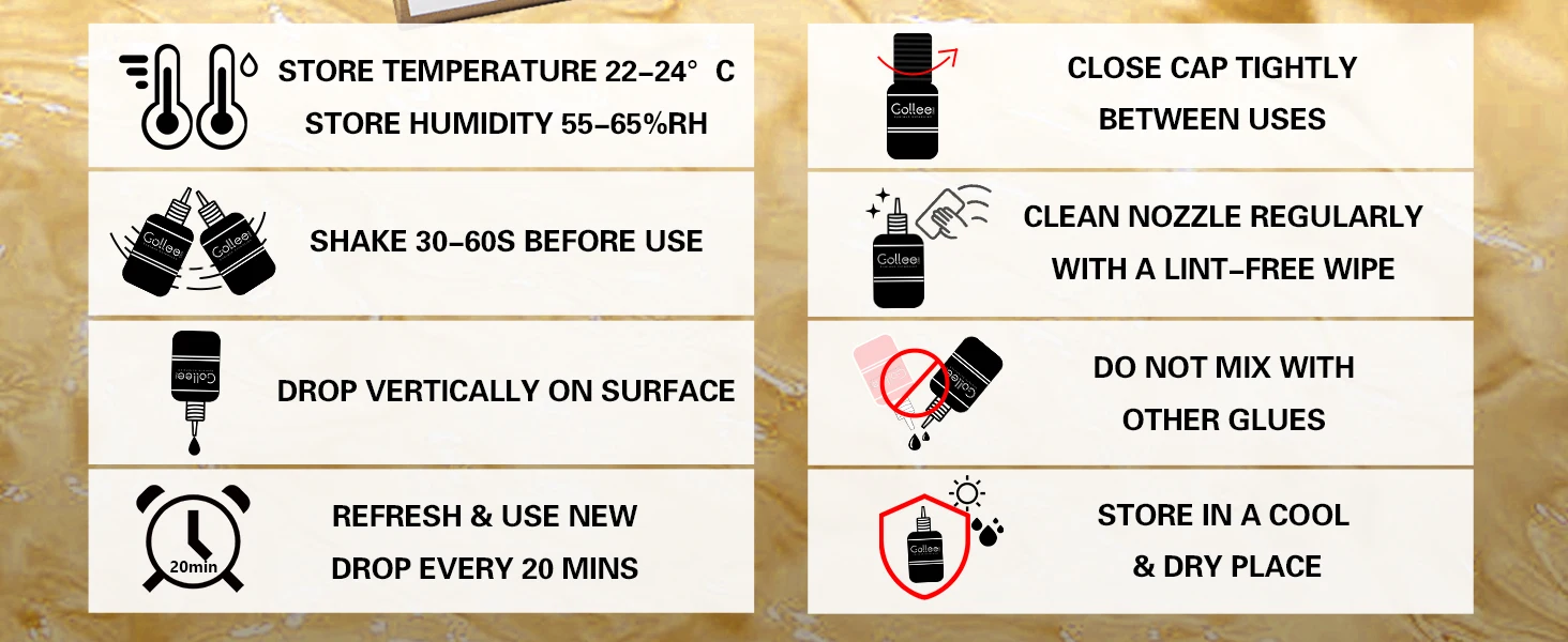 Gollee Banana Scent Eyelash Glue 1-2s Fast Drying Waterproof Glue Premade Fans Glue 5 Weeks Lasting Eyelash Extension Glue Salon