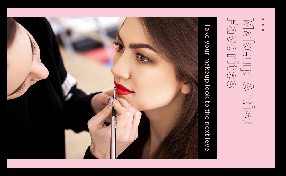 Jessup Lip Brushes Set, Pro Contour Different Lip Shapes, Synthetic, Small / Cat-Tongue / Flat / Round / Tapered-Tip Lip Liner B