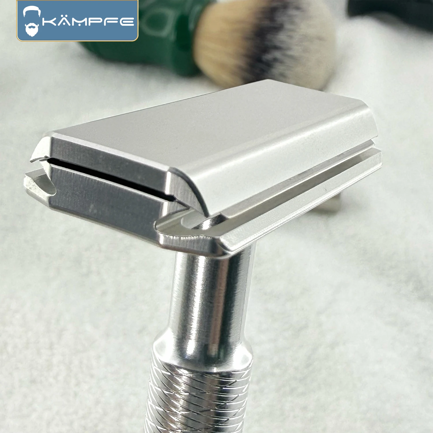 Kampfe CNC machining manual safety shaver with 5 spare razor blades, hair salon tools, men's gifts, women's shaving knives