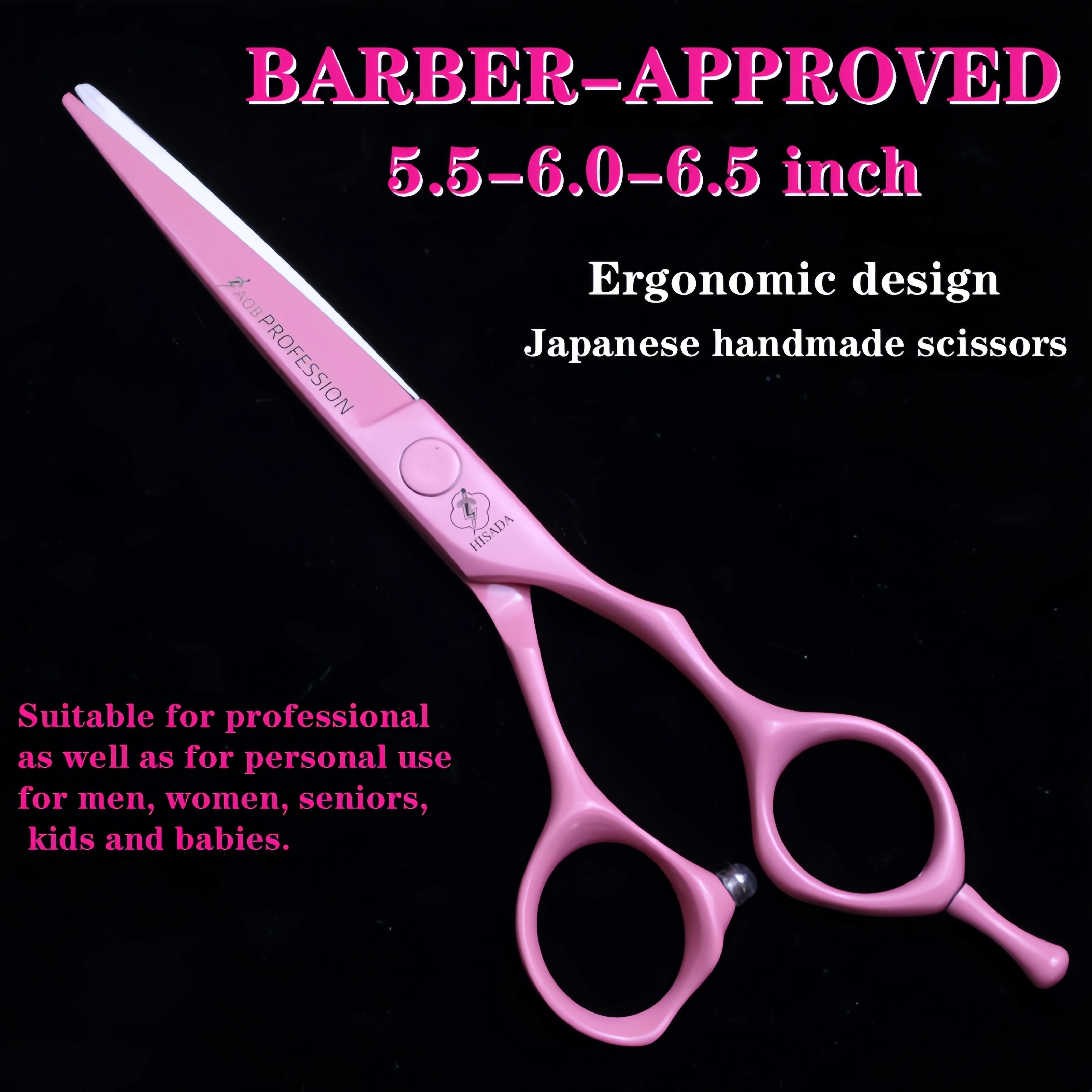 HISADA Professional Scissors Tijeras Peluquería Profesional 5.5、6.0、6.5 Inch Handmade in Japan VG10 Material Haircut Scissors