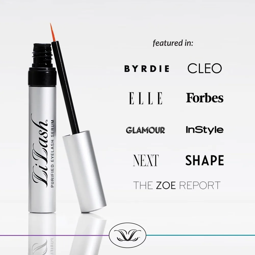 Original LiLash Purified Eyelash Serum to Grow Longer & Fuller-Looking Lashes Eyelash Growth Enhancer 2mL, 90-Day Supply