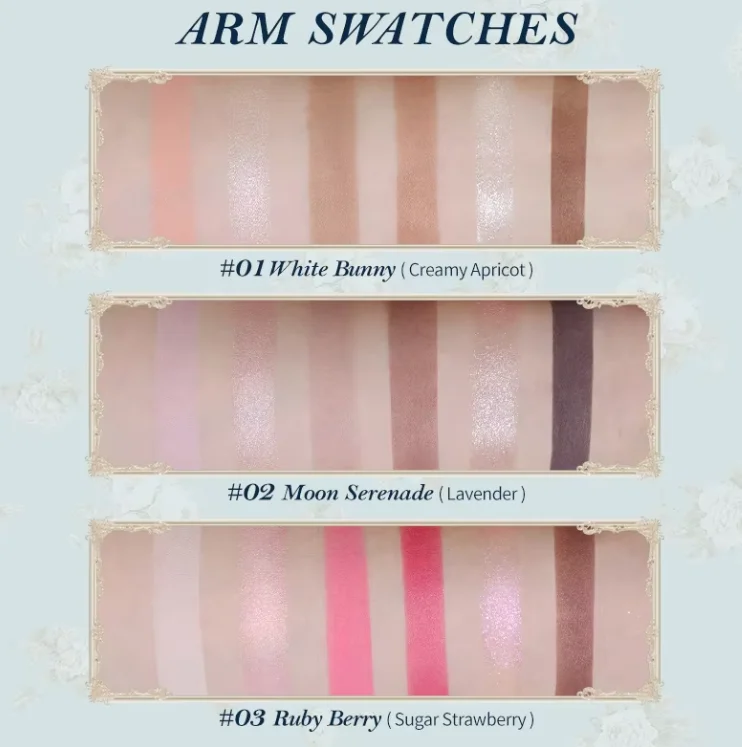 Flower Knows Makeup Little Angel Collection Nine-Color Eyeshadow Palette Delicate Matte Glow Shimmer Shadow Palette Warm Neutral