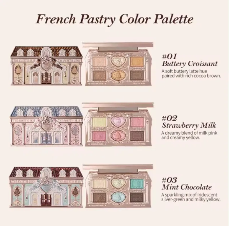 Flower Knows Makeup Little Angel Collection Nine-Color Eyeshadow Palette Delicate Matte Glow Shimmer Shadow Palette Warm Neutral
