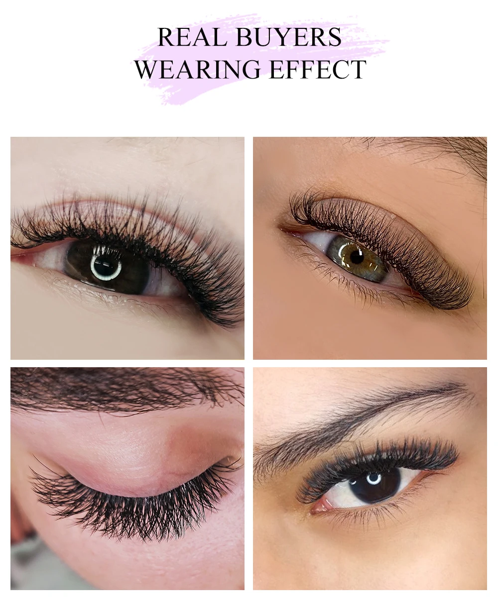 LAKANAKU 5D W Shaped Eyelashes Extension Volume Fans 6 Trays Cilios W Shape Lash Natural Soft Make-up Fans