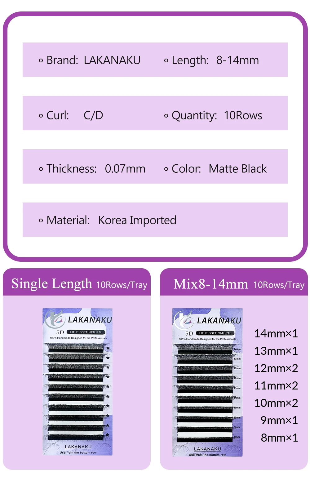 LAKANAKU 5D W Shaped Eyelashes Extension Volume Fans 6 Trays Cilios W Shape Lash Natural Soft Make-up Fans