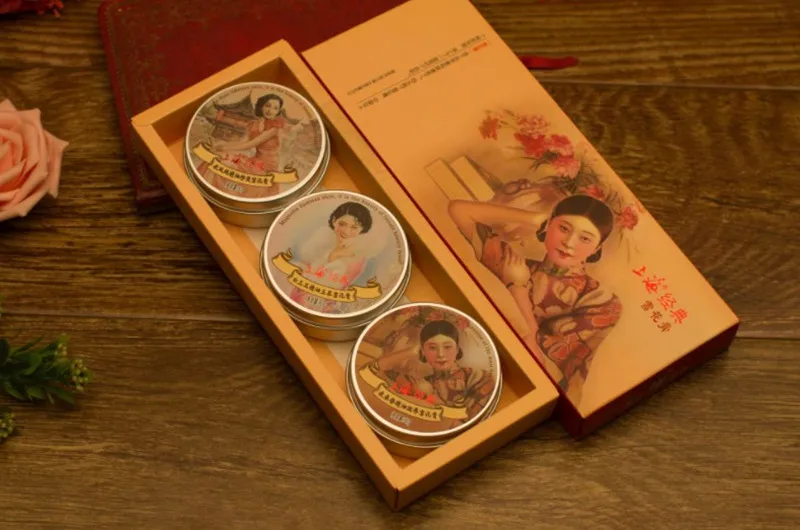 3pcs SHANGHAI Foundation Cream Peony Essential Oil Vanishing Soothing Moisturizing Hydrating Face Day Cream Xmas Gift