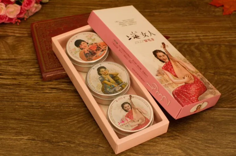 3pcs SHANGHAI Foundation Cream Peony Essential Oil Vanishing Soothing Moisturizing Hydrating Face Day Cream Xmas Gift