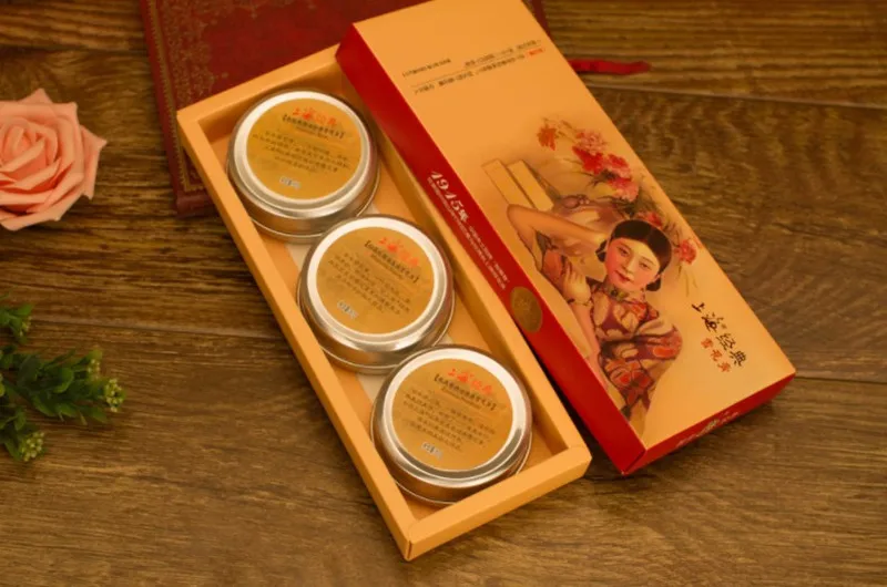 3pcs SHANGHAI Foundation Cream Peony Essential Oil Vanishing Soothing Moisturizing Hydrating Face Day Cream Xmas Gift