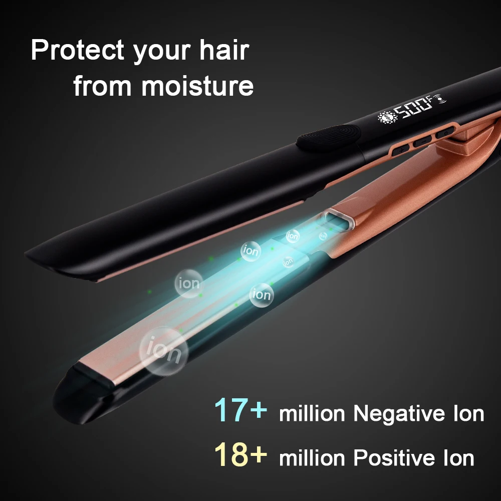 Professional Hair Straightener 500°F Plasma Hair Flat Iron 260°C Ceramic Coating Plate Smooth Frizz Salon Styling Tool 110V-240V
