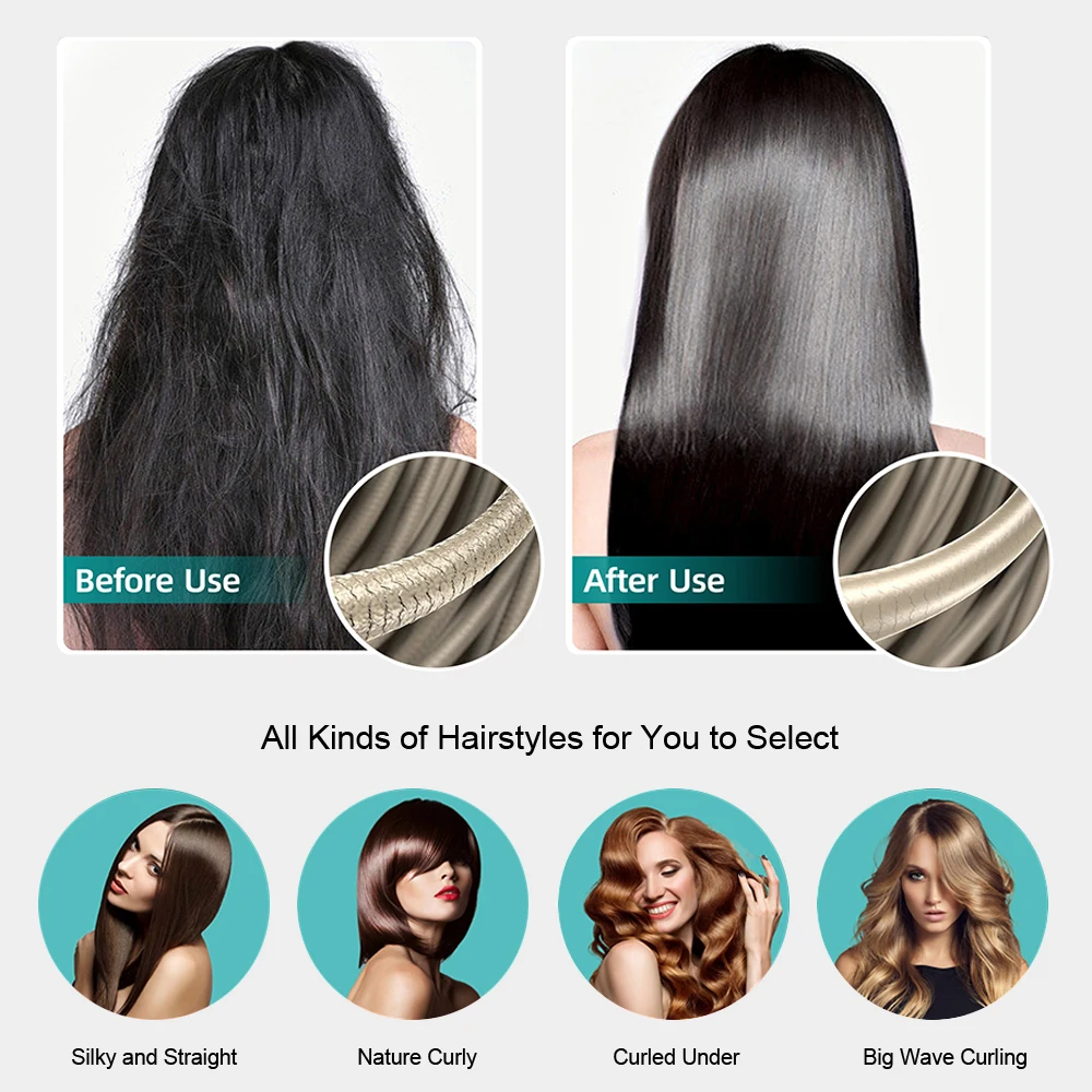 Professional Hair Straightener 500°F Plasma Hair Flat Iron 260°C Ceramic Coating Plate Smooth Frizz Salon Styling Tool 110V-240V