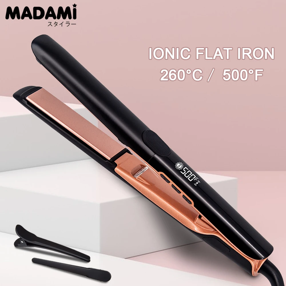 Professional Hair Straightener 500°F Plasma Hair Flat Iron 260°C Ceramic Coating Plate Smooth Frizz Salon Styling Tool 110V-240V