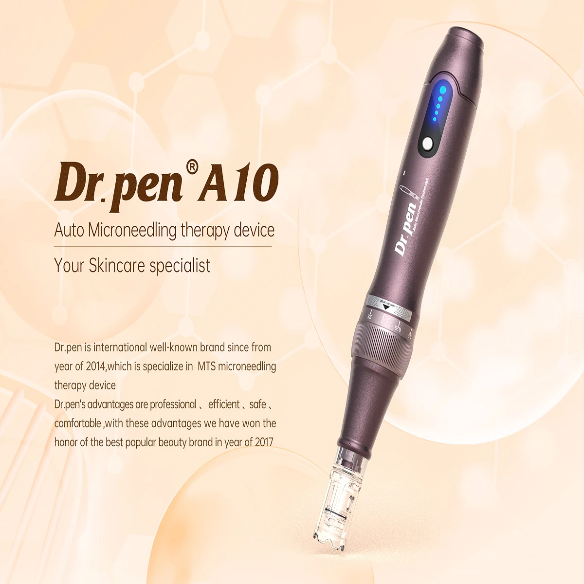 Original Dr Pen A10 Wireless With 2 Cartridges Microneedling Pen Needle length 0.25 mm